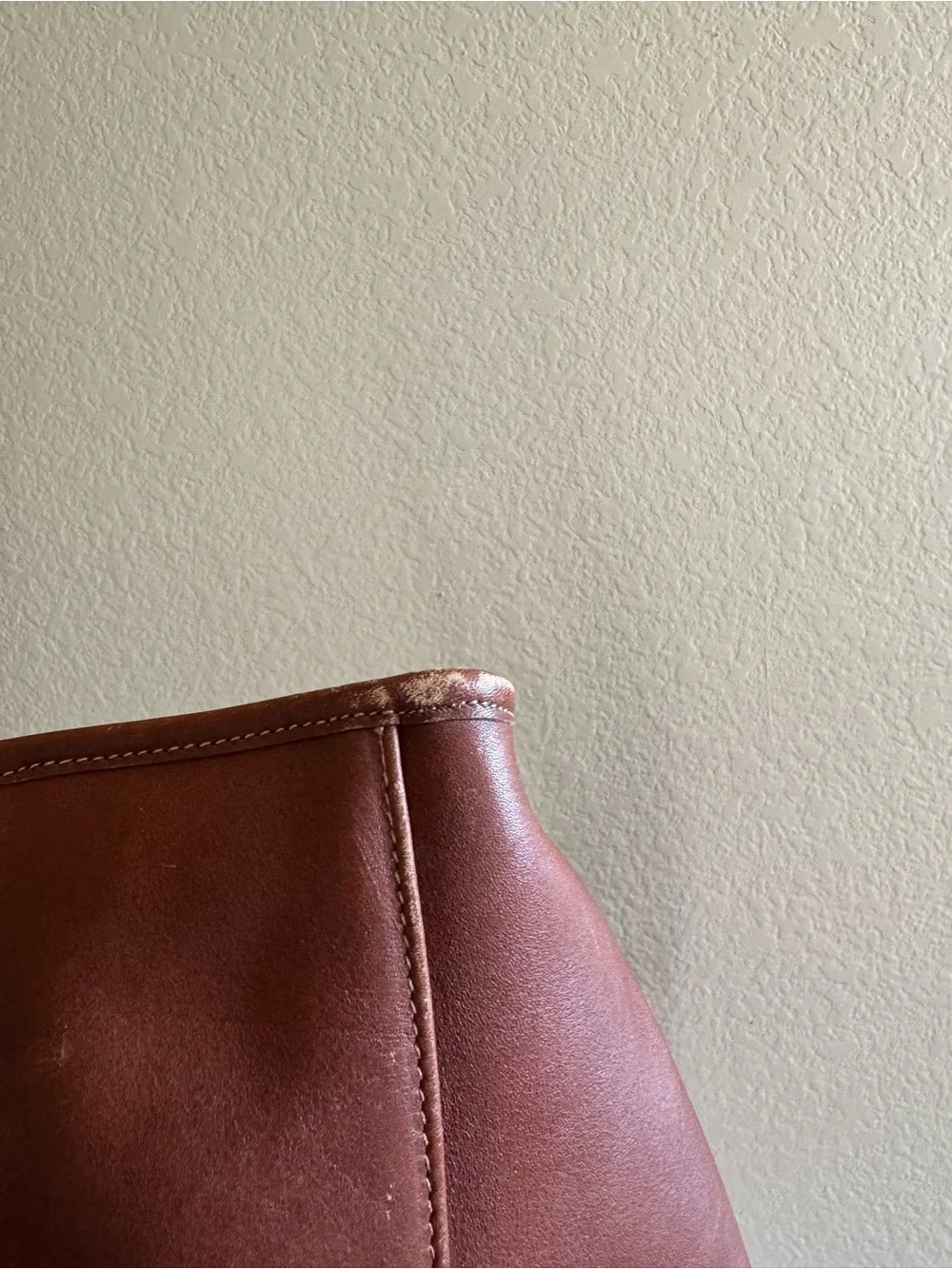 Vintage Coach Barclay Leather XL tote bag in Saddle Brown - Picture 9 of 16